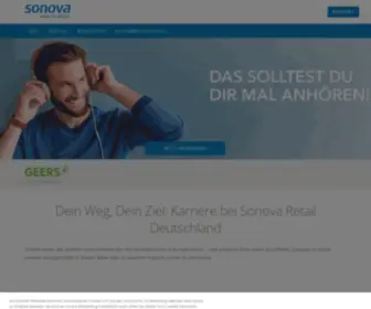 Sonovaretail.de(Arbeiten bei GEERS: Bei uns wirst Du gehört) Screenshot