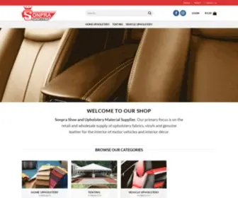 Sonpra-Upholsterysuppliers.co.za(Sonpra Shoe & Upholstery Material Supplier) Screenshot