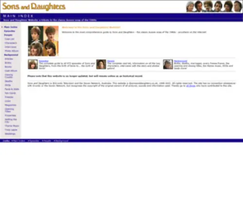 Sonsanddaughters.co.uk(Sons and Daughters Website) Screenshot