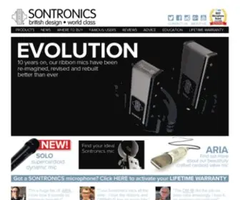 Sontronics.com(SONTRONICS MICROPHONES) Screenshot