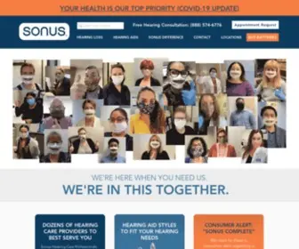 Sonus.com(California Hearing Care Providers) Screenshot