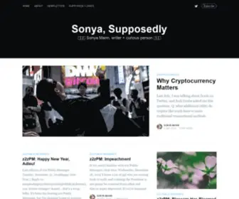Sonyasupposedly.com(Sonya, Supposedly) Screenshot