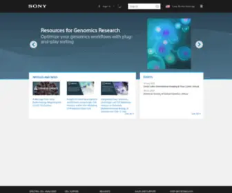 Sonybiotechnology.com(Sony Biotechnology Inc) Screenshot