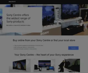 Sonycentres.co.uk(Find your nearest Sony Centre) Screenshot