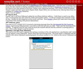 Sonylin.net(Sony Lin welcomes you to) Screenshot