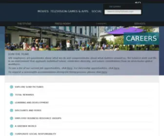 Sonypicscareers.com(Career Connex) Screenshot