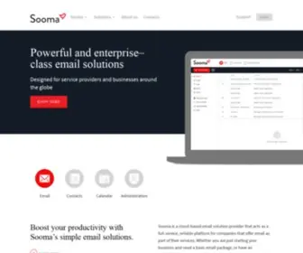 Sooma.com(Sooma is a cloud based email solution provider) Screenshot