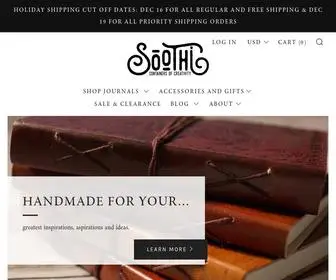 Soothi.com(Soothi Handmade Leather Journals And Stationery) Screenshot