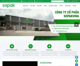 Sopakvina.com(Công ty sản xuất bao bì xốp uy tín Việt Nam) Screenshot
