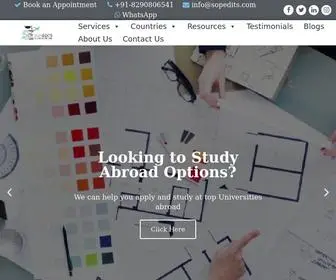 Sopedits.com(Study Abroad) Screenshot