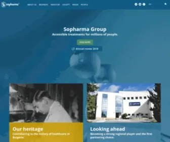 Sopharmagroup.com(Sopharma AD (Bulgaria)) Screenshot