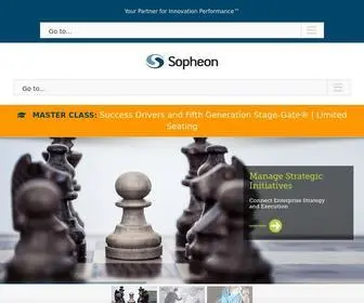 Sopheon.com(Enterprise Innovation Management and Performance Leaders) Screenshot