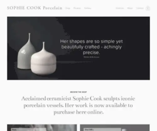 Sophiecook.com(Acclaimed ceramicist Sophie Cook sculpts iconic porcelain vessels. Her work) Screenshot
