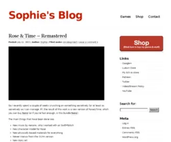 Sophiehoulden.com(Sophie's Blog) Screenshot