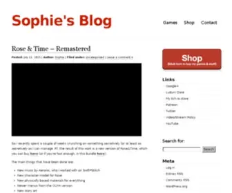 Sophiehoulden.com(Sophie&#039;s Blog) Screenshot