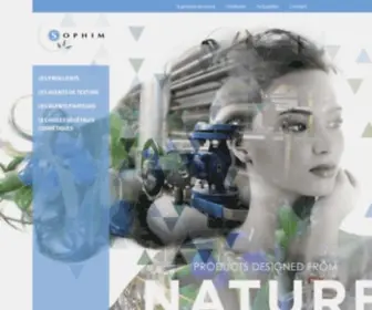 Sophim.com(Fabricant d’ingrédients cosmétiques naturels) Screenshot