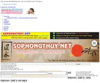 Sophongthuy.net(So Phong Thuy) Screenshot