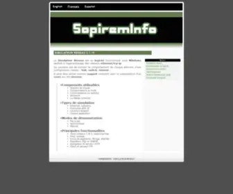 Sopireminfo.com(Simulateur de Réseaux Ethernet TCP/IP sous Windows) Screenshot