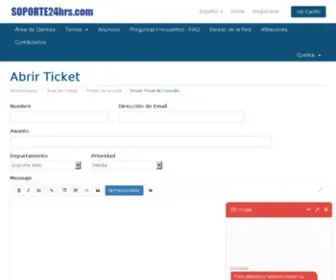 Soporte24HRS.com(Enviar Ticket de Consulta) Screenshot