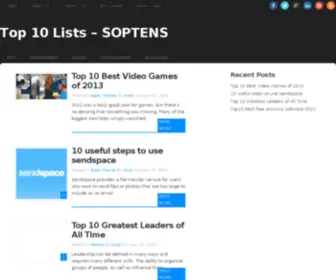 Soptens.com(Top 10 Lists) Screenshot