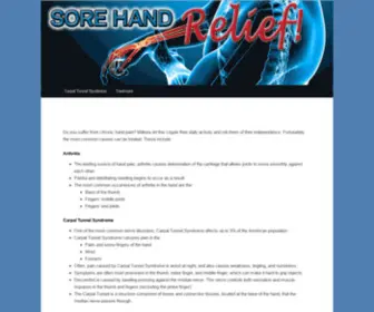 Sorehand.com(Sore Hand Relief) Screenshot