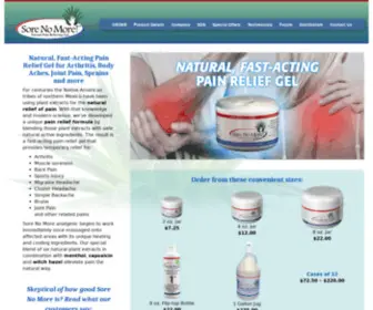 Sorenomore.com(Natural pain relief gel) Screenshot