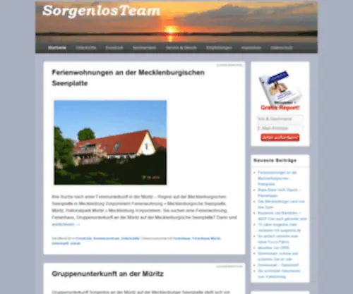 Sorgenlosteam.de(Aktuelles zum Thema Reisen) Screenshot
