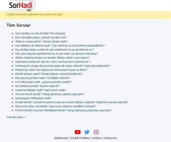Sorhadi.net(Soru Cevap Sitesi) Screenshot