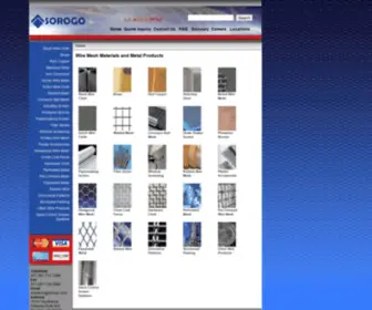 Sorogo.com(Wire mesh wholesalers distributors suppliers) Screenshot