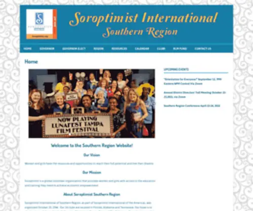 Soroptimistsr.org(Southern Region) Screenshot
