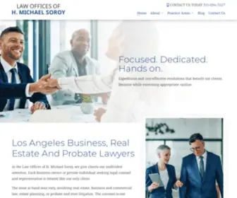 Soroy.com(Los Angeles Business & Real Estate Lawyer) Screenshot