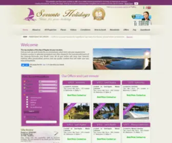 Sorrentoholidays.com(Sorrento Holidays apartments and villas in Sorrento Residence Positano Capri Italy) Screenshot