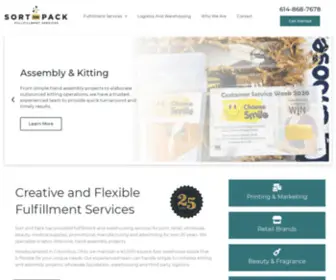 Sortandpack.com(Sort And Pack Warehousing and Fulfillment Services Columbis Ohio) Screenshot