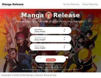 Sortiemanga.com(Email alerts of manga releases) Screenshot