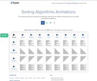 Sorting-Algorithms.com(Sorting Algorithm Animations) Screenshot