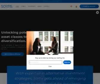 Sortis.com(Unlocking potential in alternative asset classes to create wealth and diversification) Screenshot