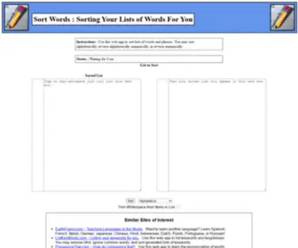 Sortwords.com(Sort Words) Screenshot
