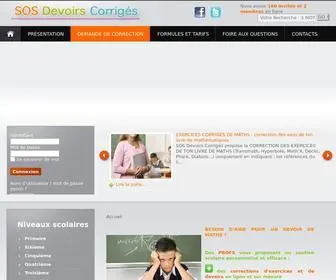 Sos-Devoirs-Corriges.com(Corrections de devoirs et exercices de maths par des profs) Screenshot