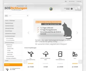 Sos-Dichtungen.de(SOS-Dichtungen-Onlineshop für Fenster) Screenshot