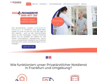 Sos-Fachaerzte.de(Privatärztlicher Notdienst für Frankfurt & das Rhein) Screenshot