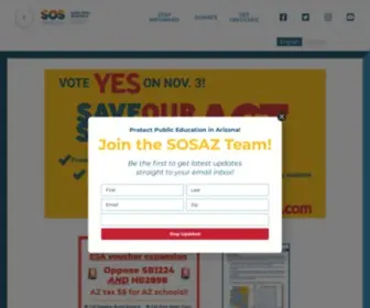 Sosarizona.org(Save Our Schools Arizona) Screenshot