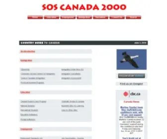 Soscanada2000.com(About canada) Screenshot