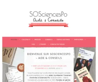 Sosciencespo.fr(Aide & Conseils) Screenshot