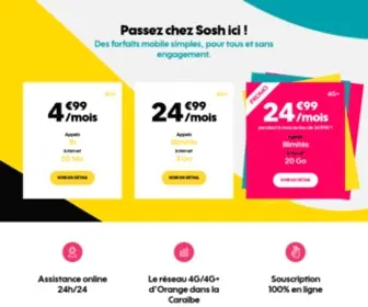 Soshcaraibe.fr(Sosh Caraïbe) Screenshot