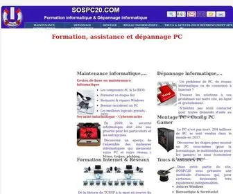 Sospc20.com(Depannage informatique en ligne: Réparation PC) Screenshot