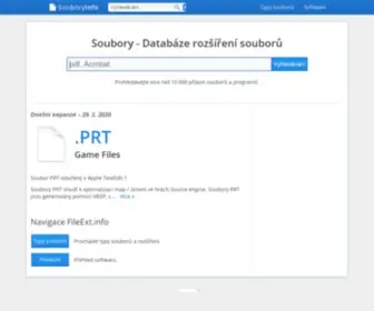 Soubory.info(Databáze rozšíření souborů) Screenshot