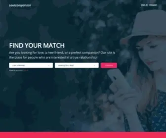 Soulcompanion.net(Online dating site) Screenshot