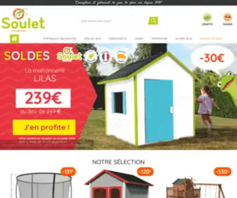 Soulet.com(Fabricant de portiques et d'aires de jeux en bois) Screenshot