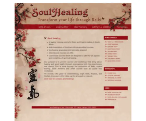 Soulhealing.co.za(Reiki Training Courses) Screenshot