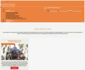 Soulofindia.com(Pilgrimages, spiritual journeys and religious studies tours to India) Screenshot